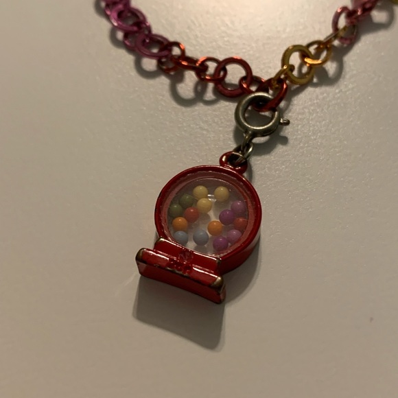 Girl’s Charm It! Bracelet with 4 Charms and Rainbow Band - Picture 5 of 7